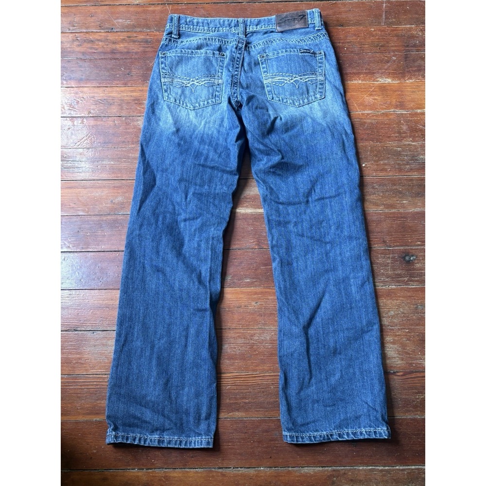Seven7 Mens Straight Fit Stretch Jeans Blue Medium Wash 32x32 - Picture 6 of 7